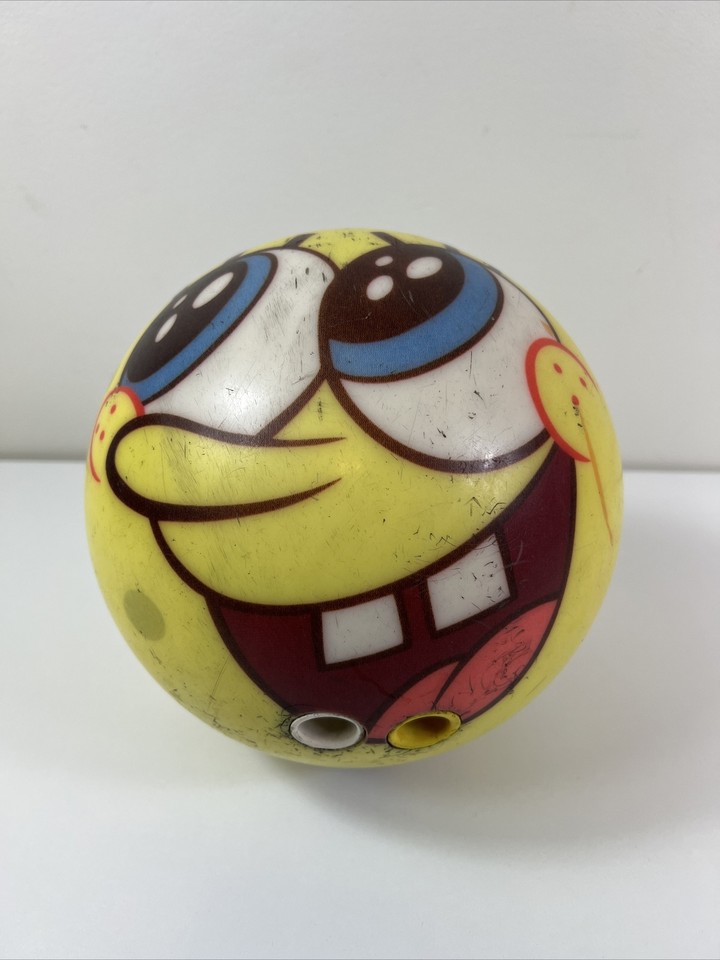 SPONGEBOB BOWLING BALL 15 lbs 2003 Brunswick Yellow Cartoon Drilled