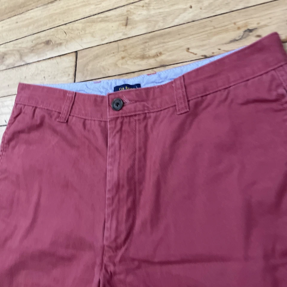 Pantalones Cortos CLUB ROOM Hombres 34 Frescos Rojo Rosa Claro Frente Plano Preppy Chino 34x9 Foto 4 de 4
