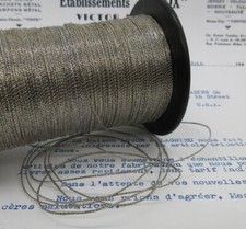 6 yds Tiny Metallic Dark Silver Twine Cord 1mm