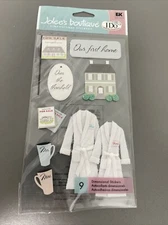 Jolees Our New First Home Stickers Robes Coffee Rare New