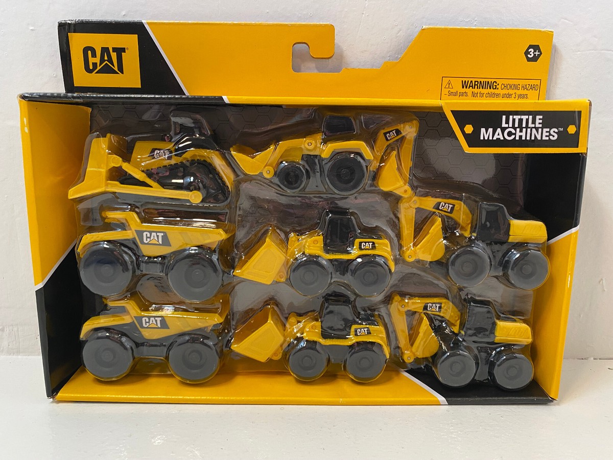 Set of 8) CAT Caterpillar Equipment Toys Backhoe Dozer Excavator