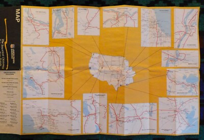 UP Railroad Maps 1988 Union Pacific 1988  