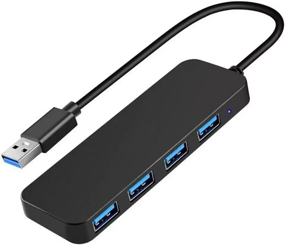 USB 3.0 Hub 4-Port USB Hub USB Splitter USB Expander for Laptops Flash Drive HDD