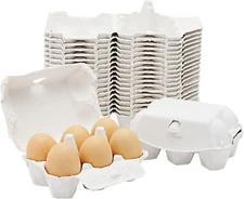 20 Pack 1/2 Dozen Empty Egg Cartons for Chicken Eggs, Half Dozen Egg Holder for 
