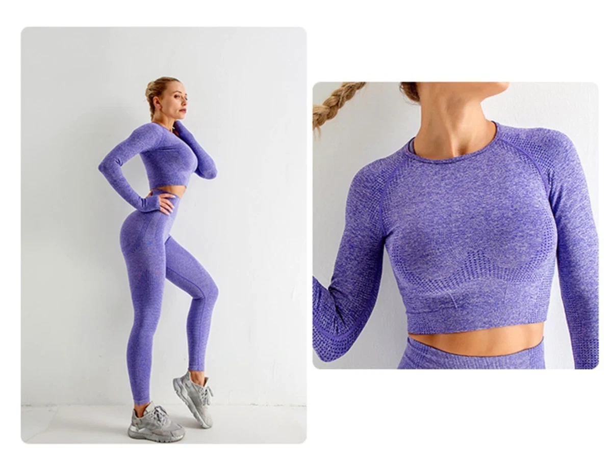 Yoga Set Women Gym Fitness Yoga Clothing Sports Wear Female Workout Top Tights
