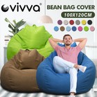 Vivva Extra Large Bean Bag Chairs Adults Couch Lazy Lounger Sofa Cover 100X120CM