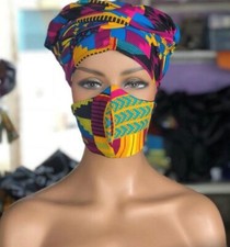 Ankara Head Gear Mask Set