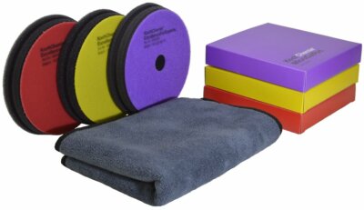 Koch Chemie Politur Set - 4 Teile- Heavy Cut bis Hochglanz (3X Pad 125mm)