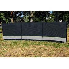 Windschutz 3 Elemente Polyester Sichtschutz 500x140cm anthrazit Camping Strand