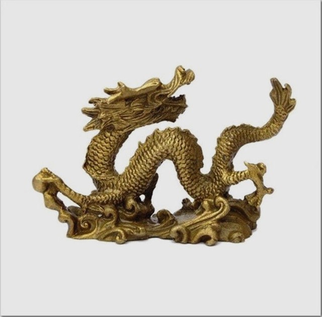 Chinese Brass Copper Handmade Carved dragon Statues eBay