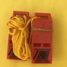 Lot Of 2 SURVIVal OUTDOORS Referee Protest RESCUE WHISTLE X2 Coast Guard dog