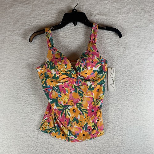 Costume Anne Cole Tankini Con Gonna E Collo Alto Taglia M – Nuovo Con Etichette