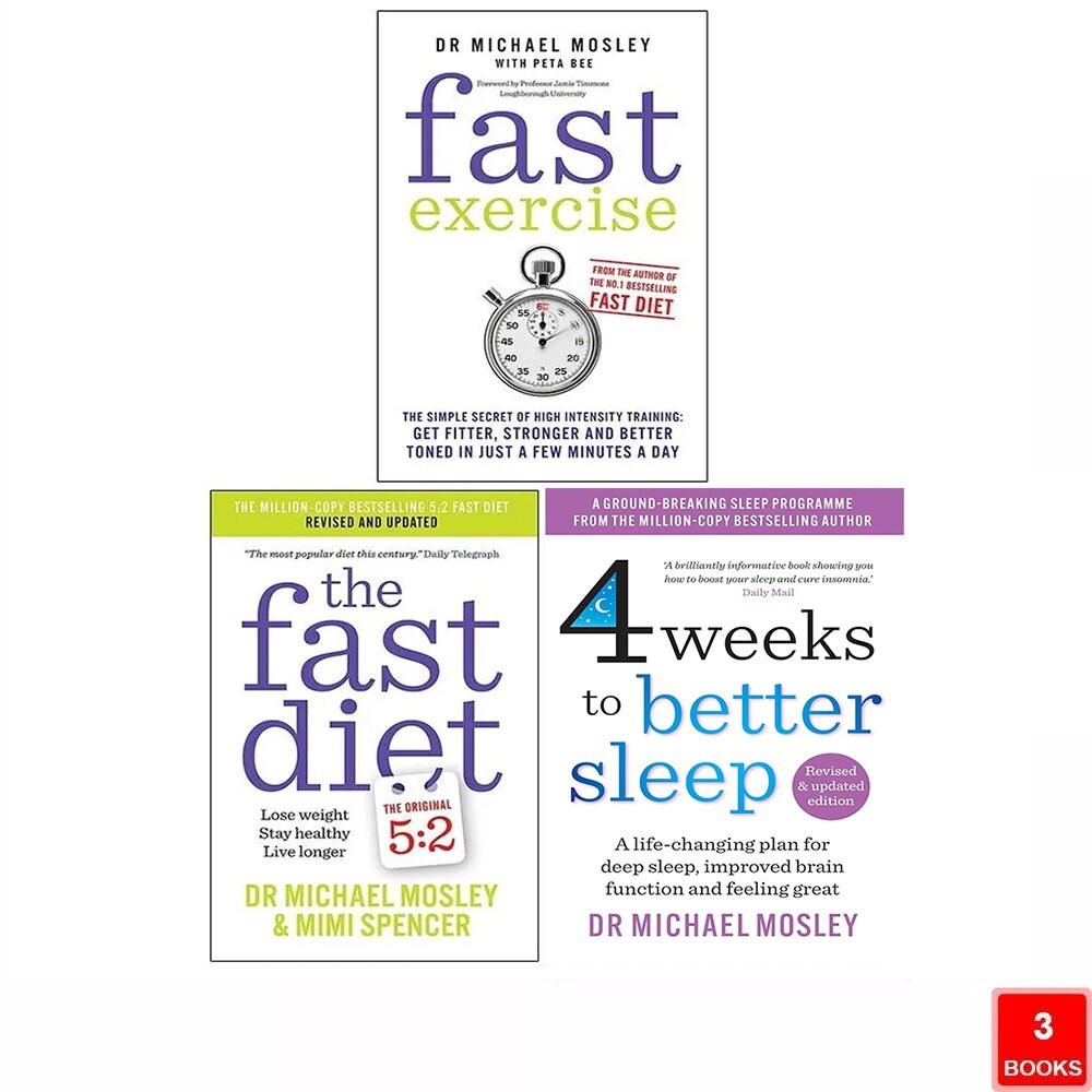 Michael Mosley Collection 3 Books Set Exercise,Fast Diet,4 Weeks to Better Sleep - Image 4