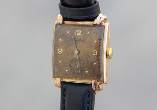 BREITLING 18K GOLD MANUAL WIND SQUARE WRISTWATCH - Serviced - Circa 1950 |  eBay