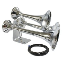 Train Horns 3 Trumpet Metal Air Horns Kong Mk-i - Rv / Truck / Big Rig - Chrome Train Horns 3 Trumpet Metal Air Horns Kong Mk-i - Rv / Truck / Big Rig - Chrome