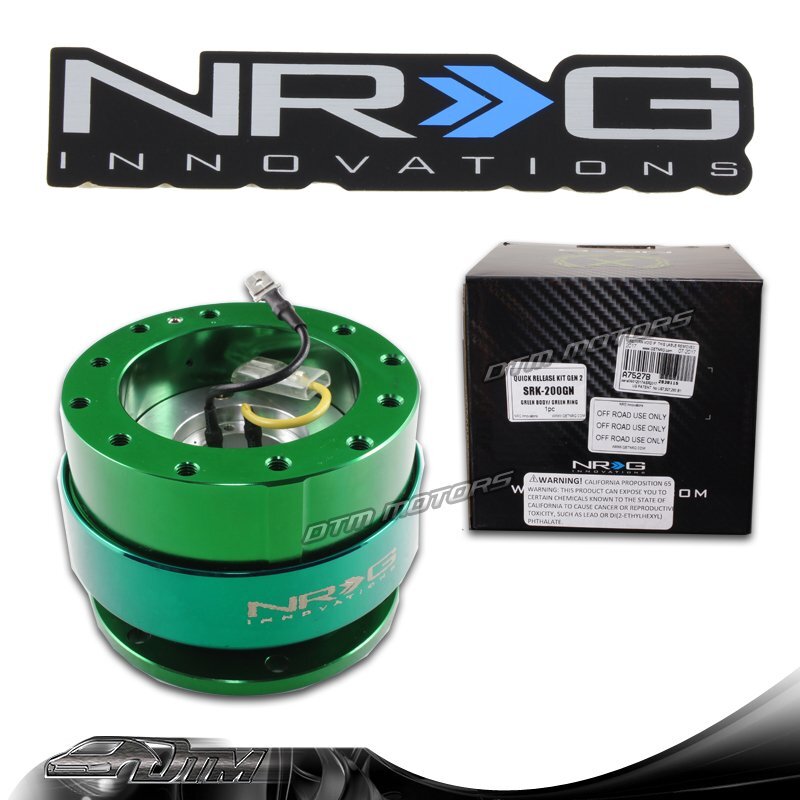 NRG クイックリリース グリーン 緑 SRK-200GN Gloss Green Ball Lock Steering Wheel NRG Gen 2.0 Quick Release