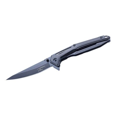 HERBERTZ  Taschenmesser - STAHL D2  - black - NEU & ovp - 596612