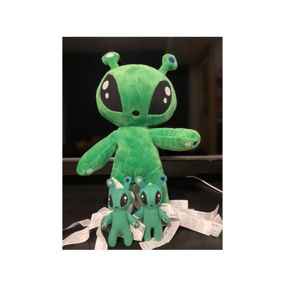 Muñeca de peluche Ikea Alien AFTONSPARV juguete niños verde suave 13" regalo Foto 3 de 4