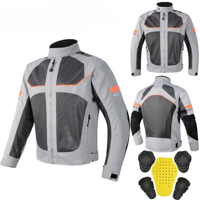 Men Motocross Jacket Motorcyclist Jacket Protective Gear Coat Racing Reflective