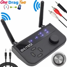 Bluetooth 5.3 Audio Adapter TV PC Wireless Transmitter Car Boat RCA AUX Receiver