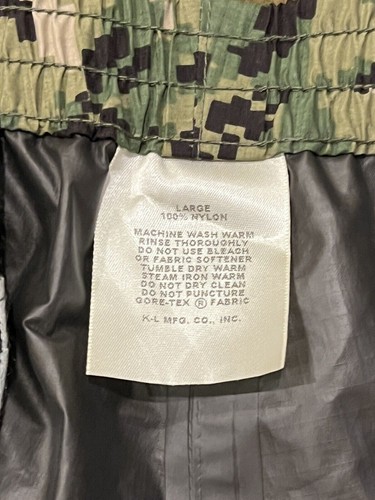 USGI K-L Manf AOR2 GoreTex L6 Lightweight Rain DEVGRU SEAL Arcteryx Pants- Large - Picture 2 of 5