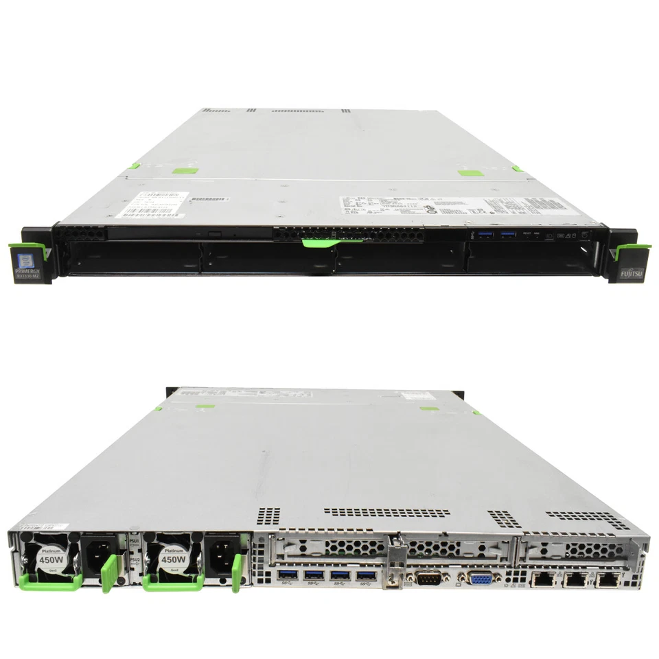 Fujitsu RX1330 M2 Server 1x E3-1220 V5 QC 3,00 GHz 32 GB PC4 RAM 4x LFF 3,5" - Bild 2 von 4