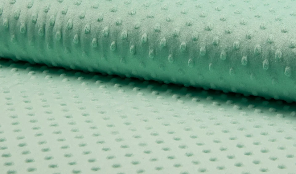 Tissu polaire doux super doux à pois à fossettes - largeur 150 cm - peluche V... - Photo 1/1