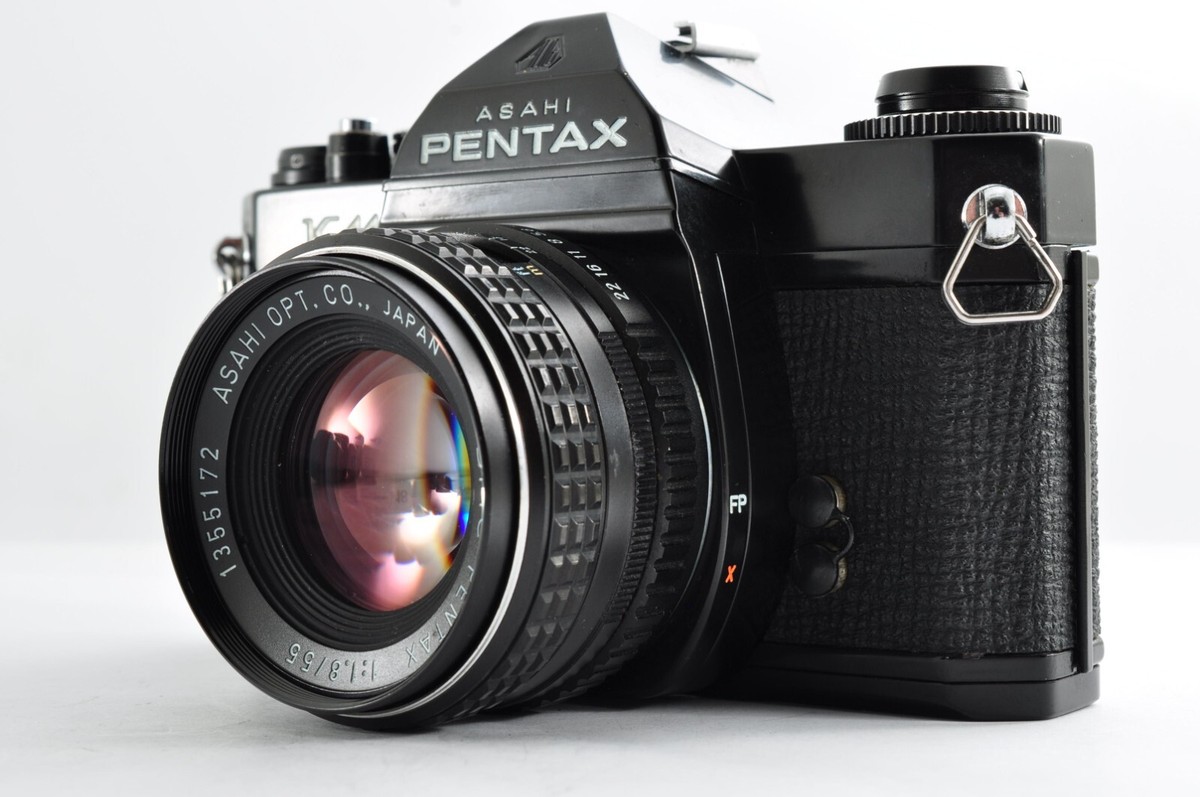 Pentax KM Black 35mm Film Camera w/ SMC 55mm f/1.8 [Exc+5 Pentax KM Black 35mm Film Camera w/ SMC 55mm f/1.8 [Exc+5
