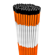Driveway Markers Snow Stakes 100 Pack of 48 Inch Long Orange Reflective Markers