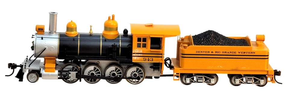 HO scale Roundhouse 84947 DRGW Rio Grande Bumble Bee 2-8-0 Loco & Tender#943 - Image 2 of 4