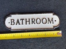 Cast Iron Bathroom Sign