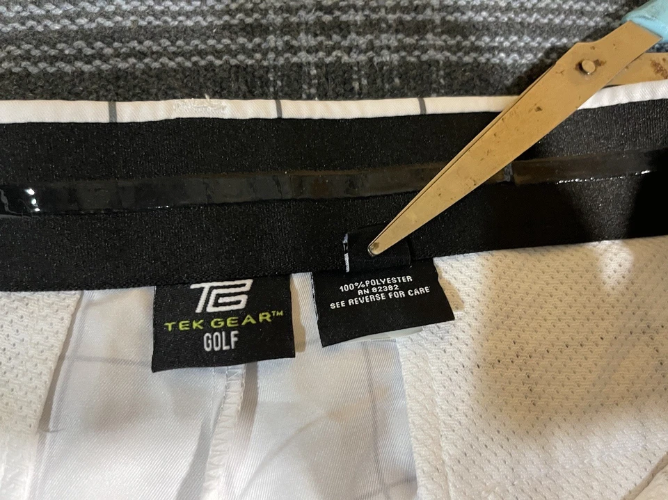 Шорты для гольфа мужские Tek Gear тканые клетчатые размер 34 плоские передние впитывающие влагу - Изображение 4 из 4