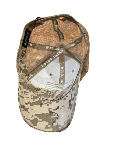 Desert Camo American Military Hat Cap Mesh Highlander Tactical Beige - Picture 5 of 8