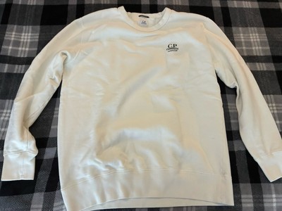 Size XXL - C.P. CP Company White Cotton Cinquanta Sweatshirt