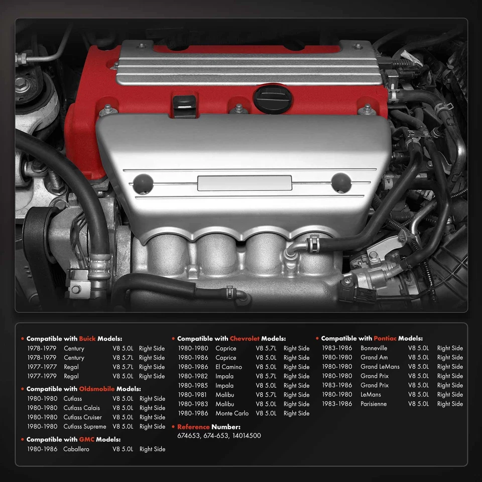 Правый выпускной коллектор для Chevrolet Malibu 1980-1983 Impala Buick Regal Pontiac - Изображение 2 из 4