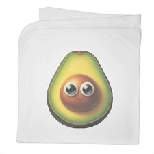 'Funny Avocado Face' Cotton Baby Blanket / Shawl BY00044046