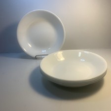 Set of 5   8.5" Corelle Winter Frost White Soup Salad Cereal Pasta Bowls