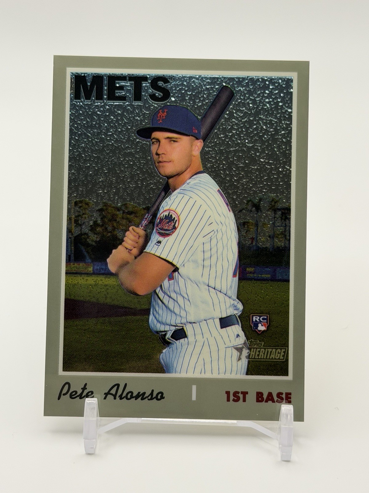 2019 Topps Heritage High Number #THC-519 PETE ALONSO Chrome /999 Rookie RC Mets