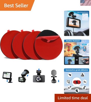 Universal 2.2-Inch Adhesive Pads - Heavy Duty Dash Cam Tape for All Conditions