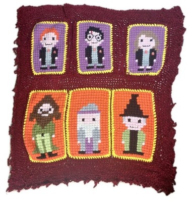 Schöne handgefertigte Harry Potter Häkeldecke Überwurf 