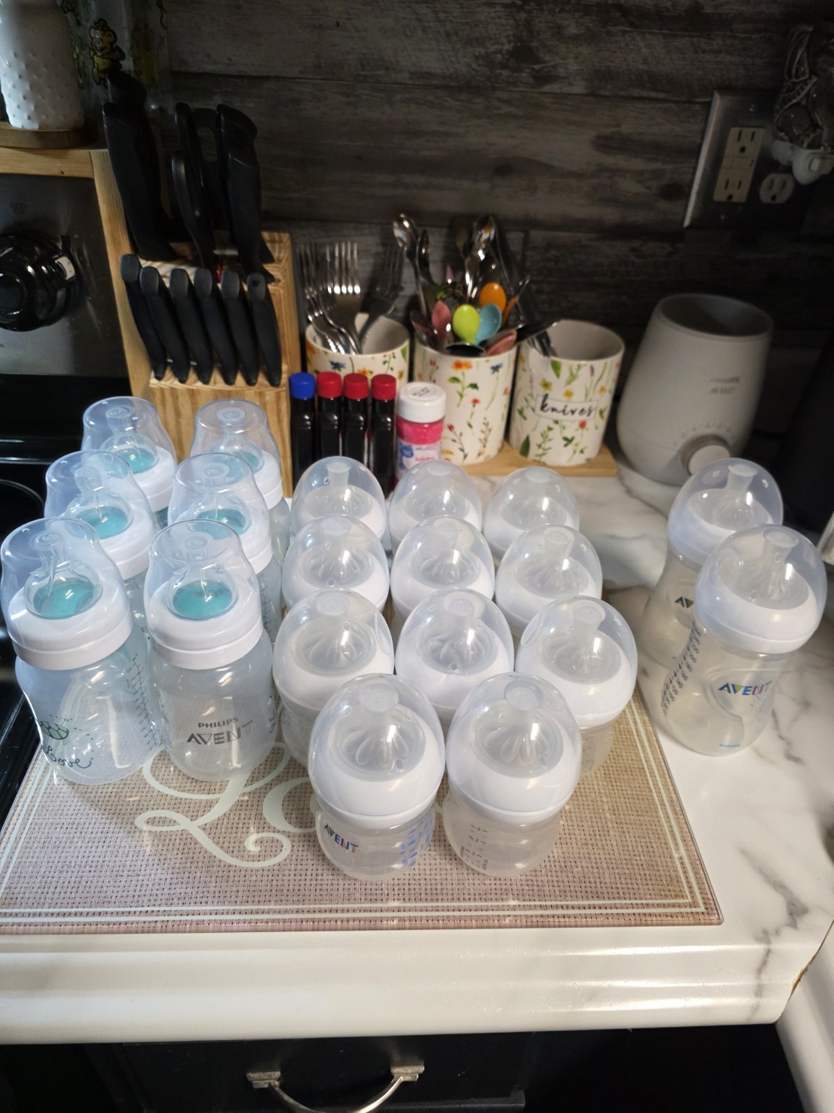 Philips Avent Baby Bottles, Bottle Warmer & Sterilizer Set, 