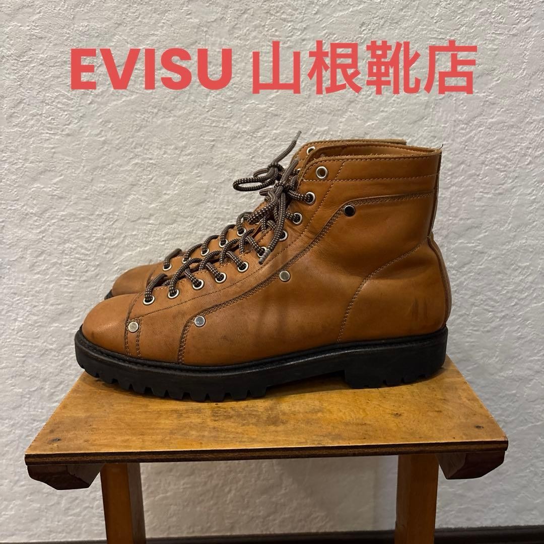 エビス革靴 Men 8.5US EVISU Men Shoes Old Yamane Shoe Store Monkey Boots JPN