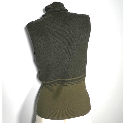 City Silk Knitwear Sleeveless Turtleneck Sweater Top Tank Work L Layering Office - Picture 2 of 7