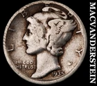 1935-D Silver Mercury Dime - Scarce  Better Date  No Reserve  #K2282