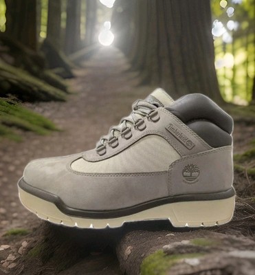 Mens Timberland Field Boot Mid Lace Waterproof Premium Leather Med Grey Sz 9.5