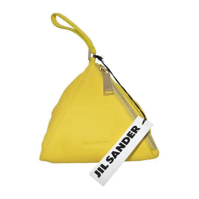 Jil Sander Yellow Pyramid Wristlet Handbag