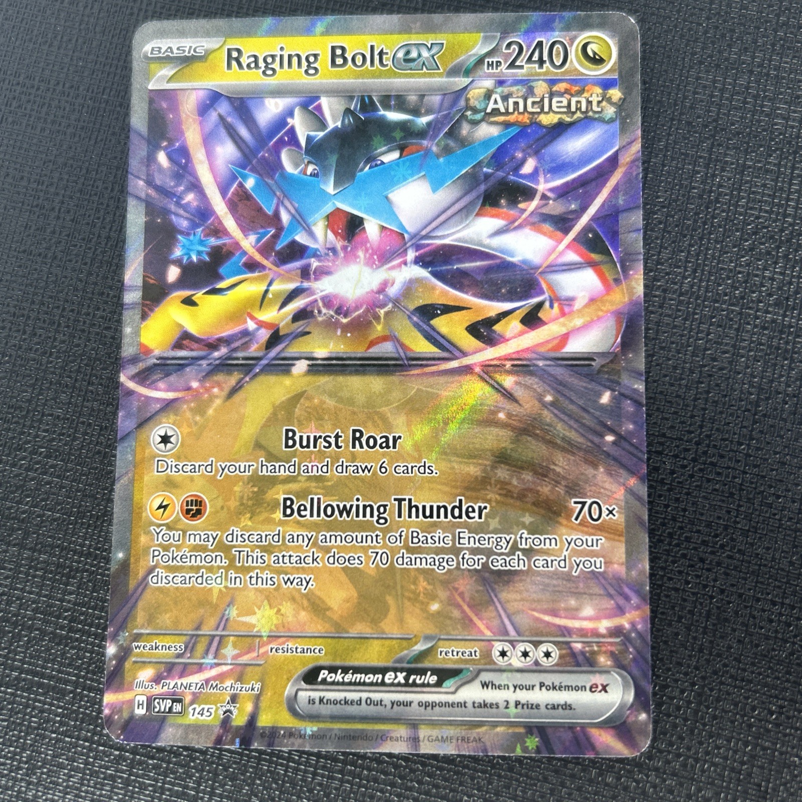 Holo Raging Bolt ex -  145 Double Rare Scarlet & Violet Promo  Pokemon TCG
