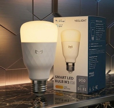 YEELIGHT Smart Light Bulbs, Warm White Dimmable LED Light Bulb 60W Equivalent...