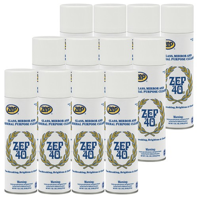 #ad Zep 40 LV Non Streaking Cleaner Aerosol 18 oz Case of 12 322901 Glass $99.99