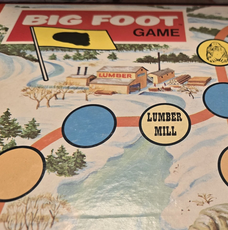 Vintage 1977 Big Foot Giant Snow Monster Game Milton Bradley Board & Box Only - Image 2 of 4
